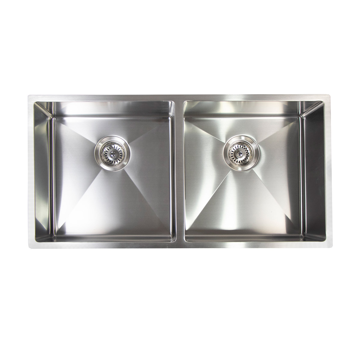 Cuba para Cozinha Retângular Dupla Linha Reta Inox 86,5x40x23 1mm