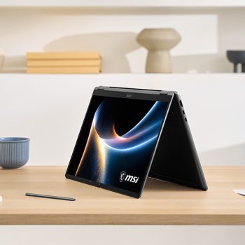 A MSI lança o notebook MSI Prestige 14 Flip AI+ Evo com tela OLED.