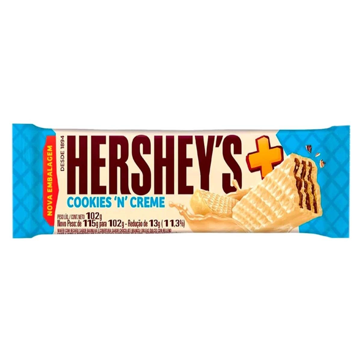 Biscoito Hersheys Cookies Creme 102g | Supertem