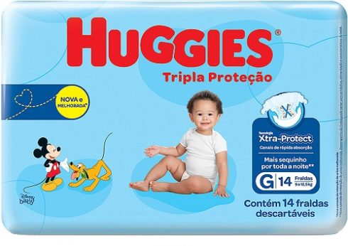 Fralda Huggies Tripla Jumbinho G Com 14 Unidades | Supertem