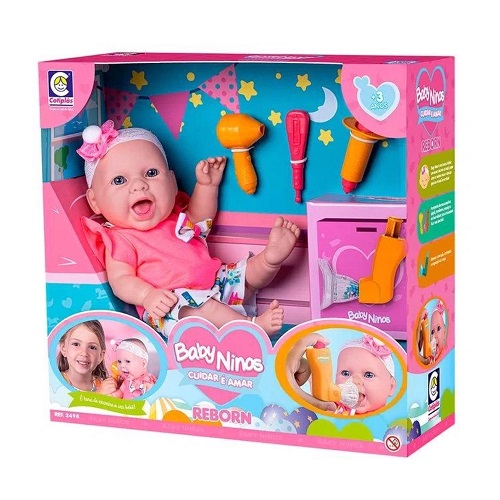 Boneca Colecionável - Baby Ninos Reborn - Com Chupeta - Unicórnio -  Cotiplás em Promoção na Americanas