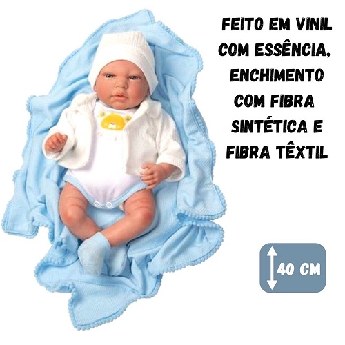 Boneca Bebê Mini Reborn - Menino - Baby Brink 1262