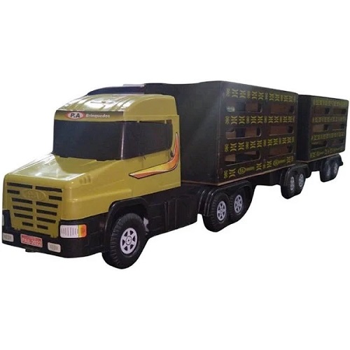 Caminhão Carreta Scania Bitrem Boiadeiro Brinquedo 1,15m