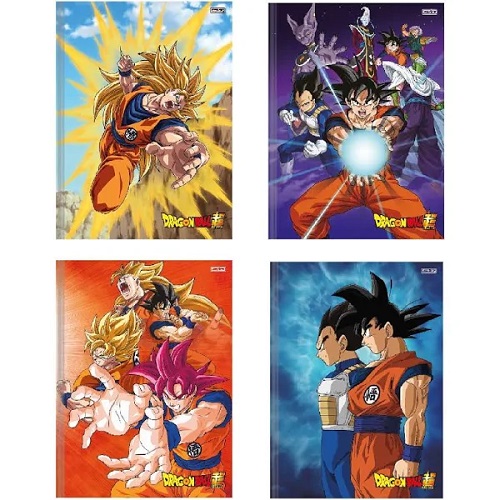 Caderno Brochura Univ CD 80fls Goku Dragon Ball São Domingos - Welban