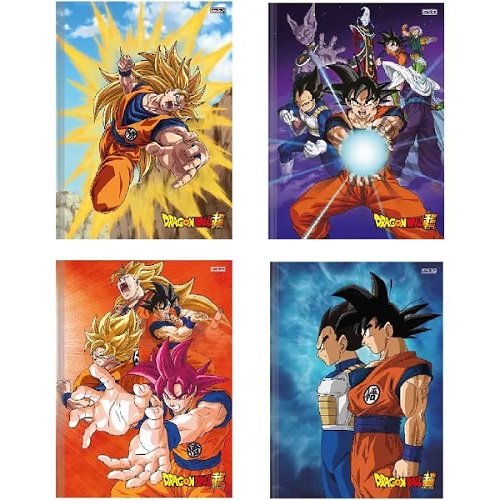 Caderno Brochura Universitário São Domingos Dragon Ball Z Com 80 Folhas