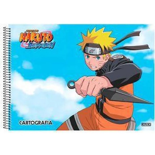Caderno de Desenho Naruto Shippuden Preto - 60 Folhas - São Domingos - Casa  Joka