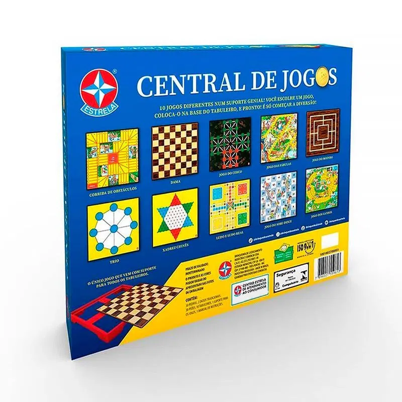 Central de Jogos - Tabuleiro - 10 Jogos ESTRELA - Shop Coopera