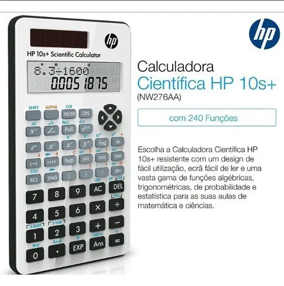 CALCULADORA CIENTIFICA 10S+ - BRANCA - UN - HP