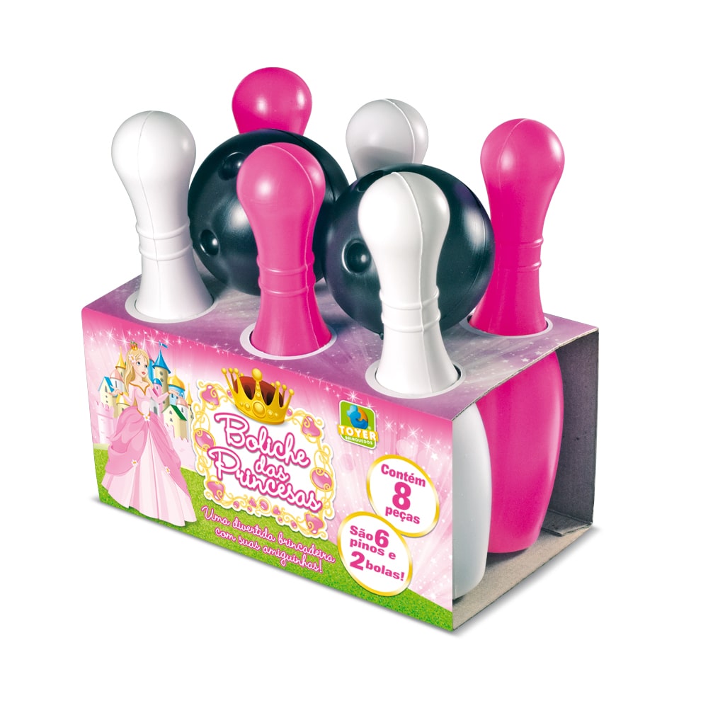 Brinquedo Jogo de Boliche Infantil 6 Pinos e 2 Bolas