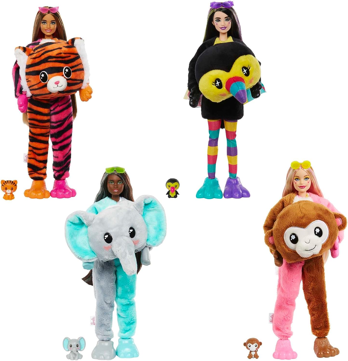 Mattel Barbie Cutie Reveal Jungle Animal Series Fantasia de elefante de  boneca Chelsea