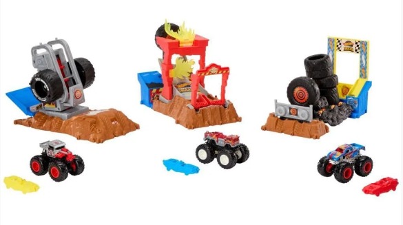 Pista Monster Trucks Pneus De Acrobacia - Hot Wheels - Mattel, Rosa