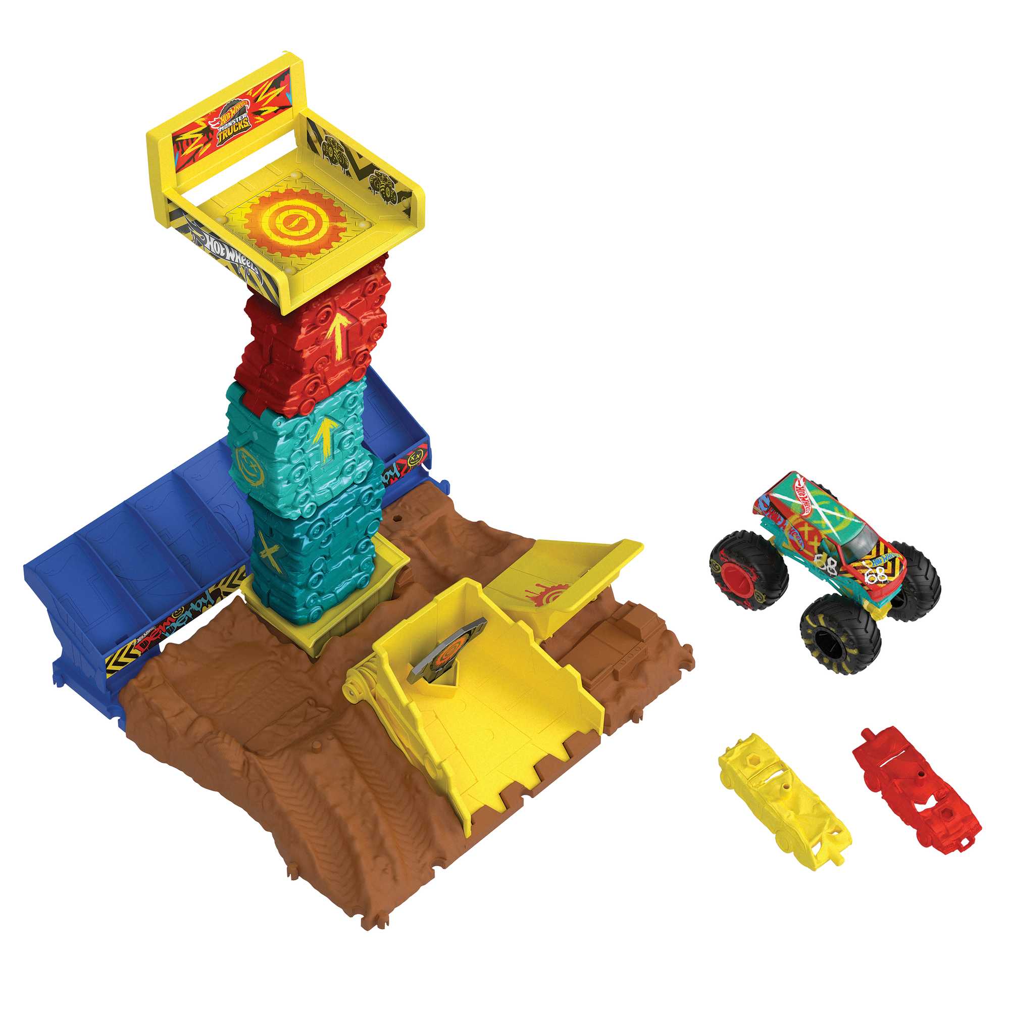 Hot Wheels Monster Trucks Pista /Arena De Demolição Desafios De Entrada  Bone Shaker – Maior Loja de Brinquedos da Região