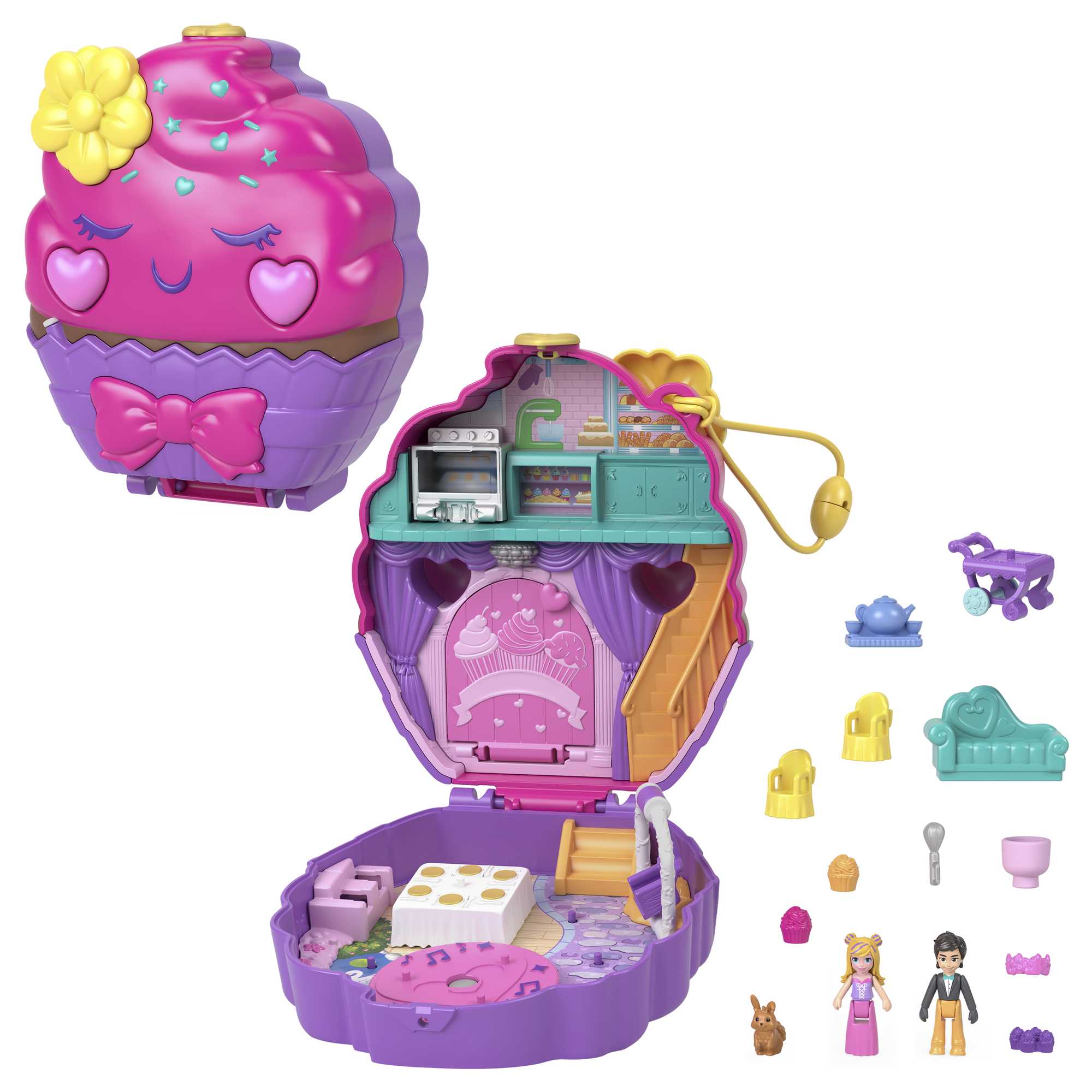 Polly Pocket Mattel Micro Padaria De Cupcakes