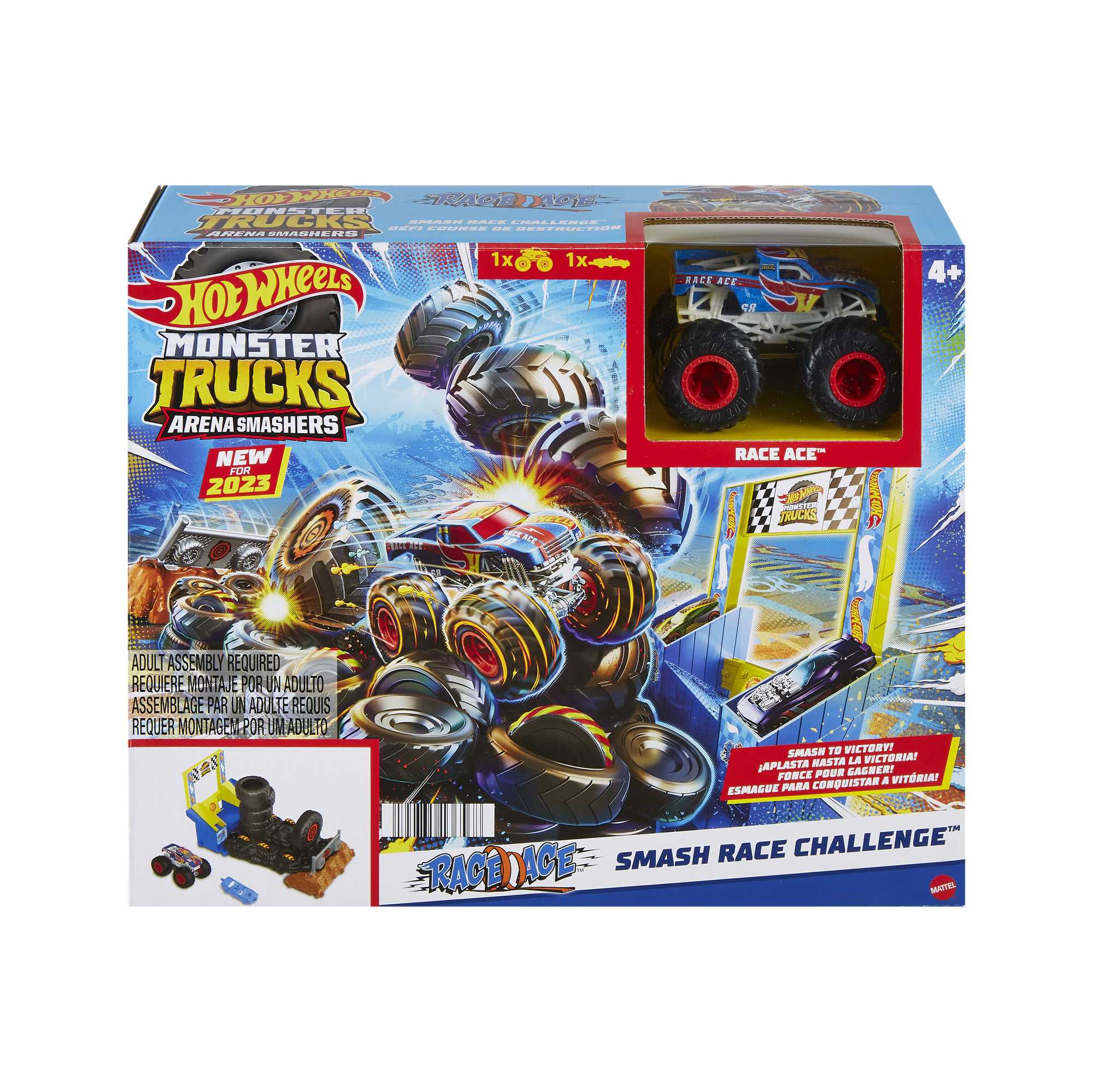 Pista Monster Trucks Pneus De Acrobacia - Hot Wheels - Mattel, Rosa