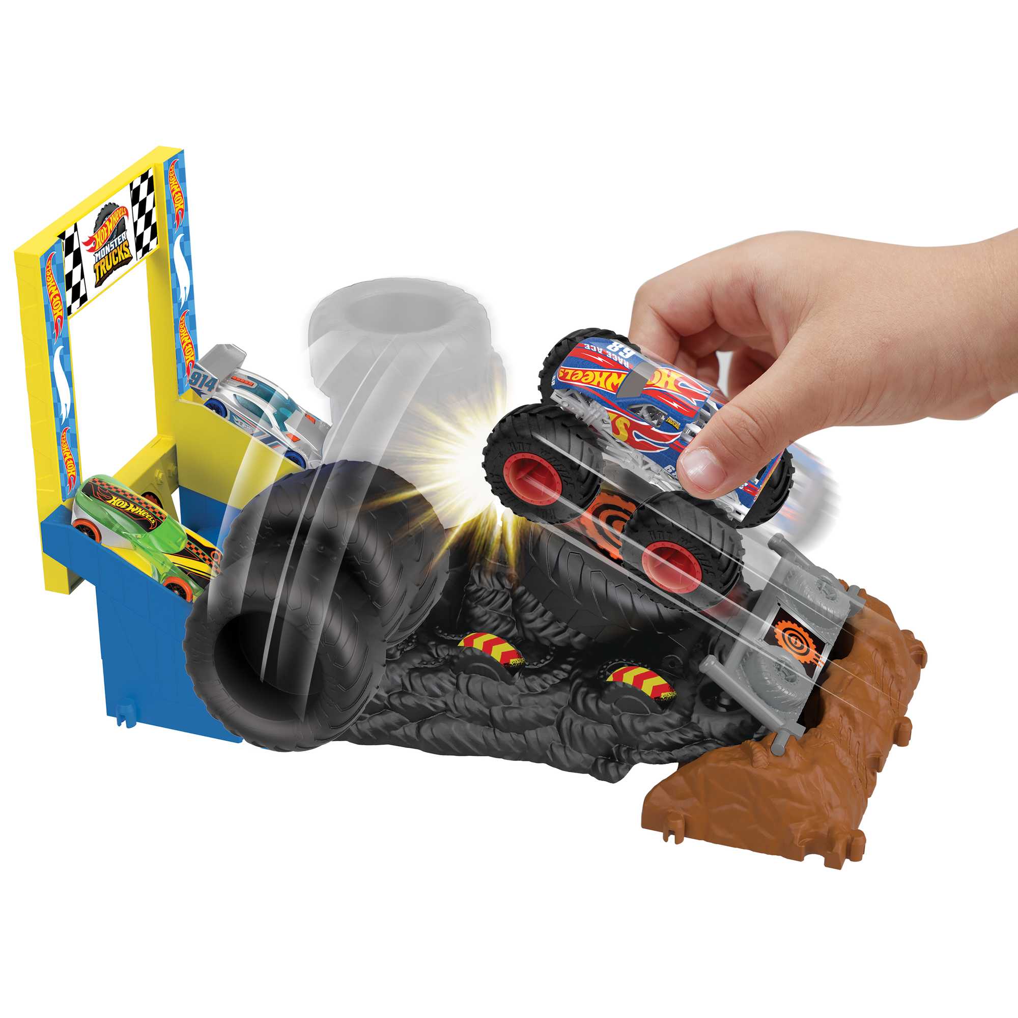 Pista Hot Wheels com Carrinho - Arena De Demolição Desafios De Entrada Bone  Shaker - Monster Trucks - Arena Smashers - Mattel - superlegalbrinquedos