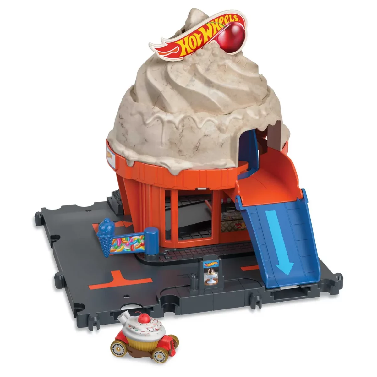 Pista Hot Wheels City Sorveteria Mattel Hkx38 | Supertem