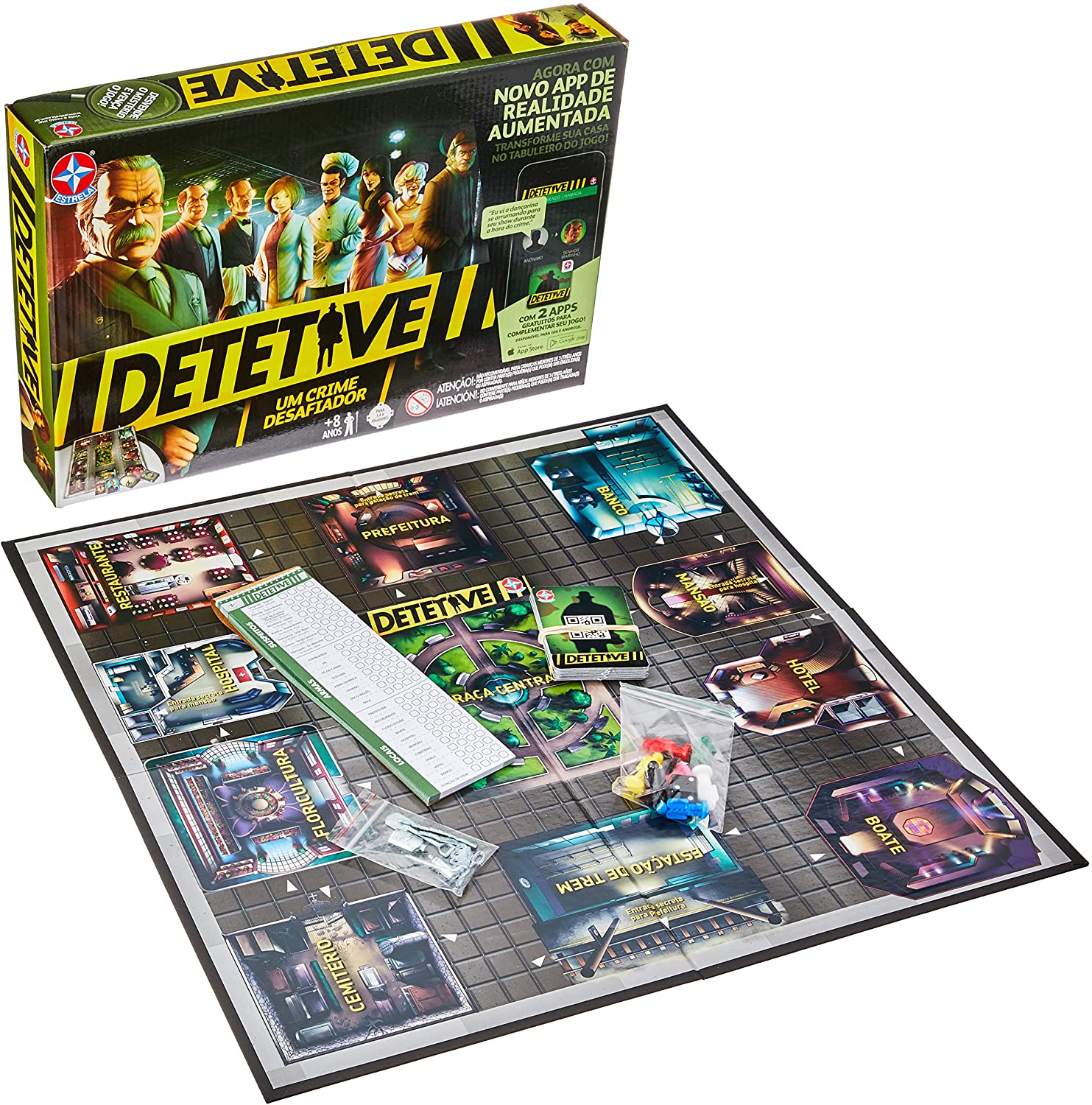 Jogo De Tabuleiro Detetive Estrela 1ª Versão - R$ 400