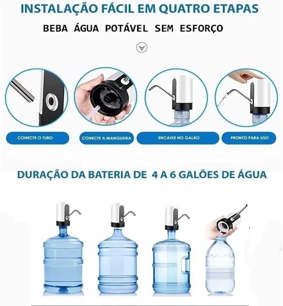 Bomba Elétrica Para Galão De água, Unitermi | Lojas Pinguim